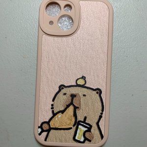 iphone 15 soft phone case pink capybara brand new